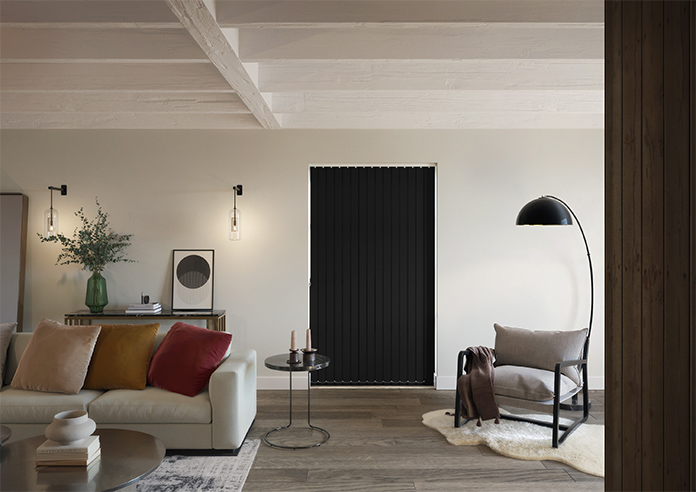 Toulouse (Blackout), Textured Black - Vertical Blind - Image 9